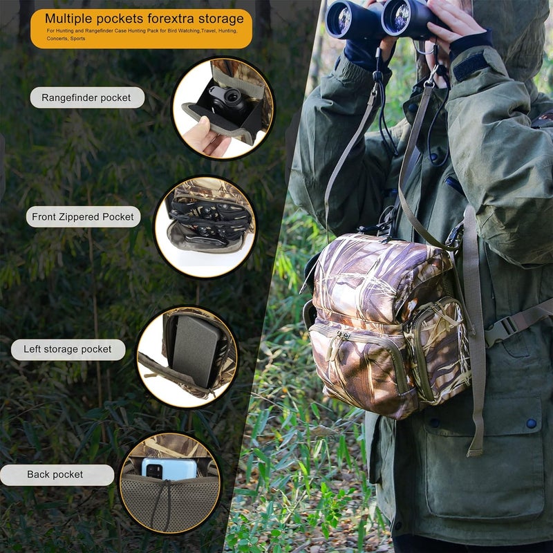 MDSTOP Binocular Harness, Bino Harness Chest Pack with Rangefinder Pouch, Bino Straps Secure Your Binoculars, Holds rangefinders, Phones, Bullets etc, for Bird Watching, Hunting, Travel, Sports - Image 4